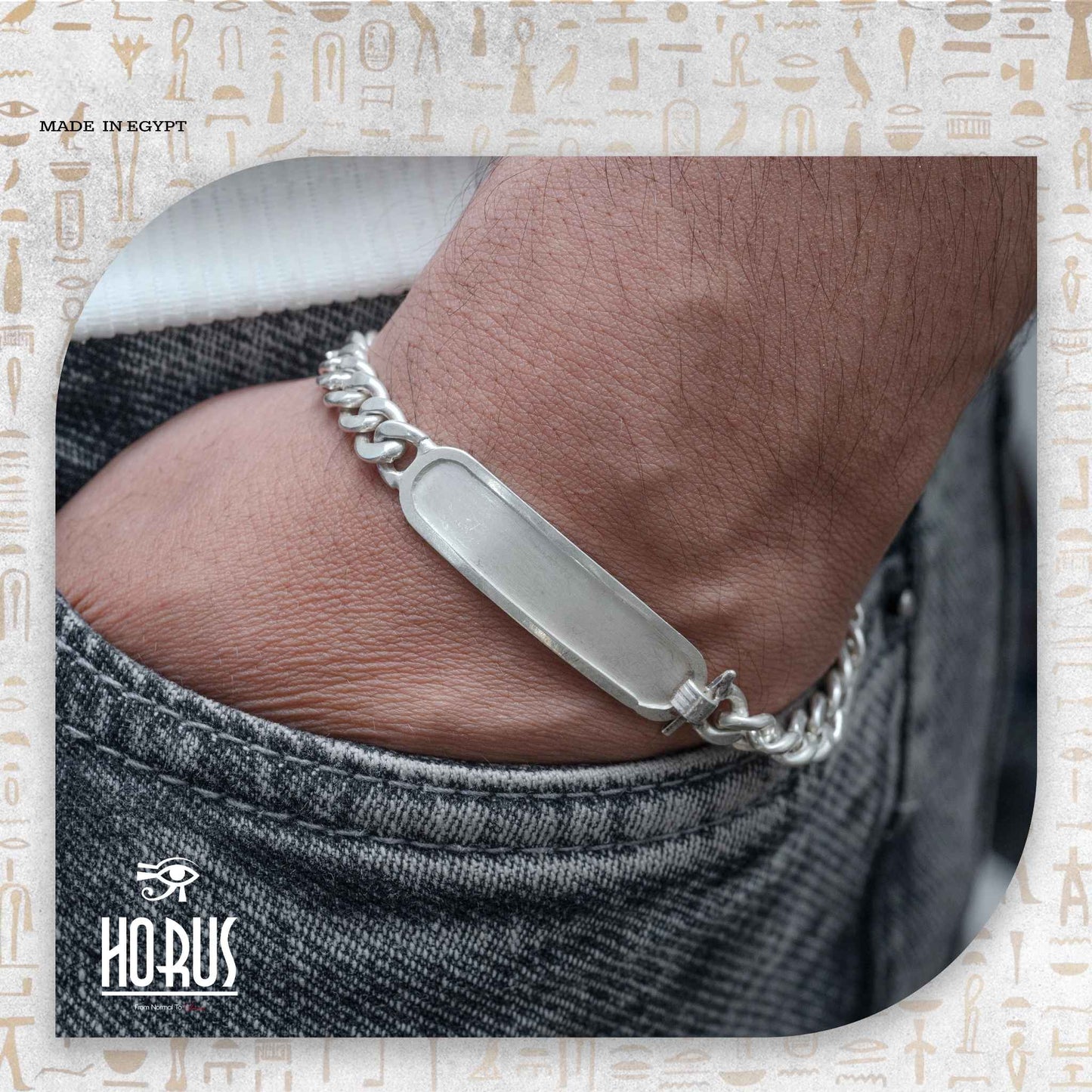 انسيال فضة - Horus jewellery Men BraceletHorus jewellery