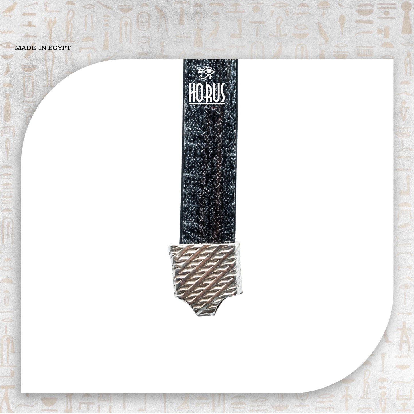 انسيال فضة + جلد - Horus jewellery Men BraceletHorus jewellery