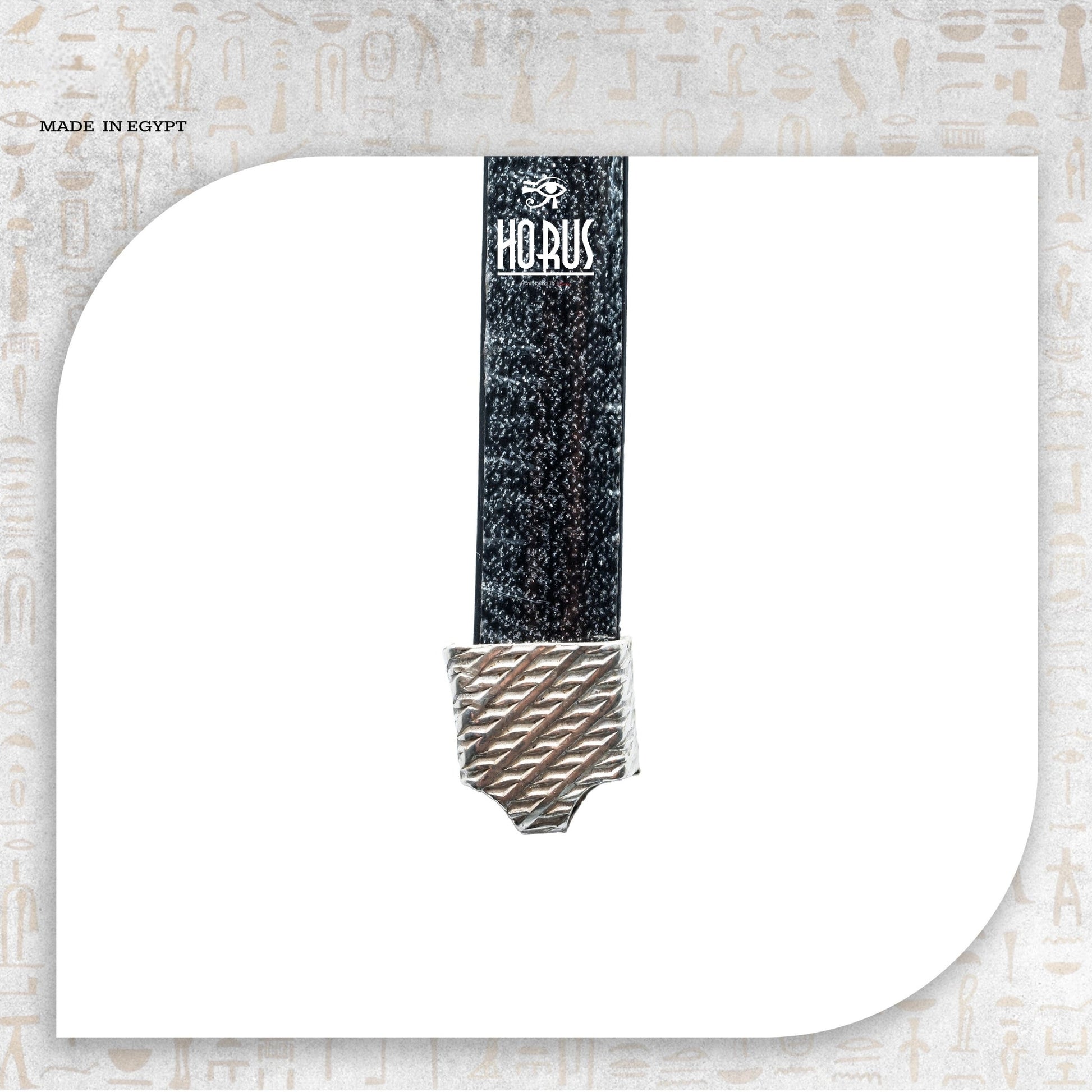 انسيال فضة + جلد - Horus jewellery Men BraceletHorus jewellery