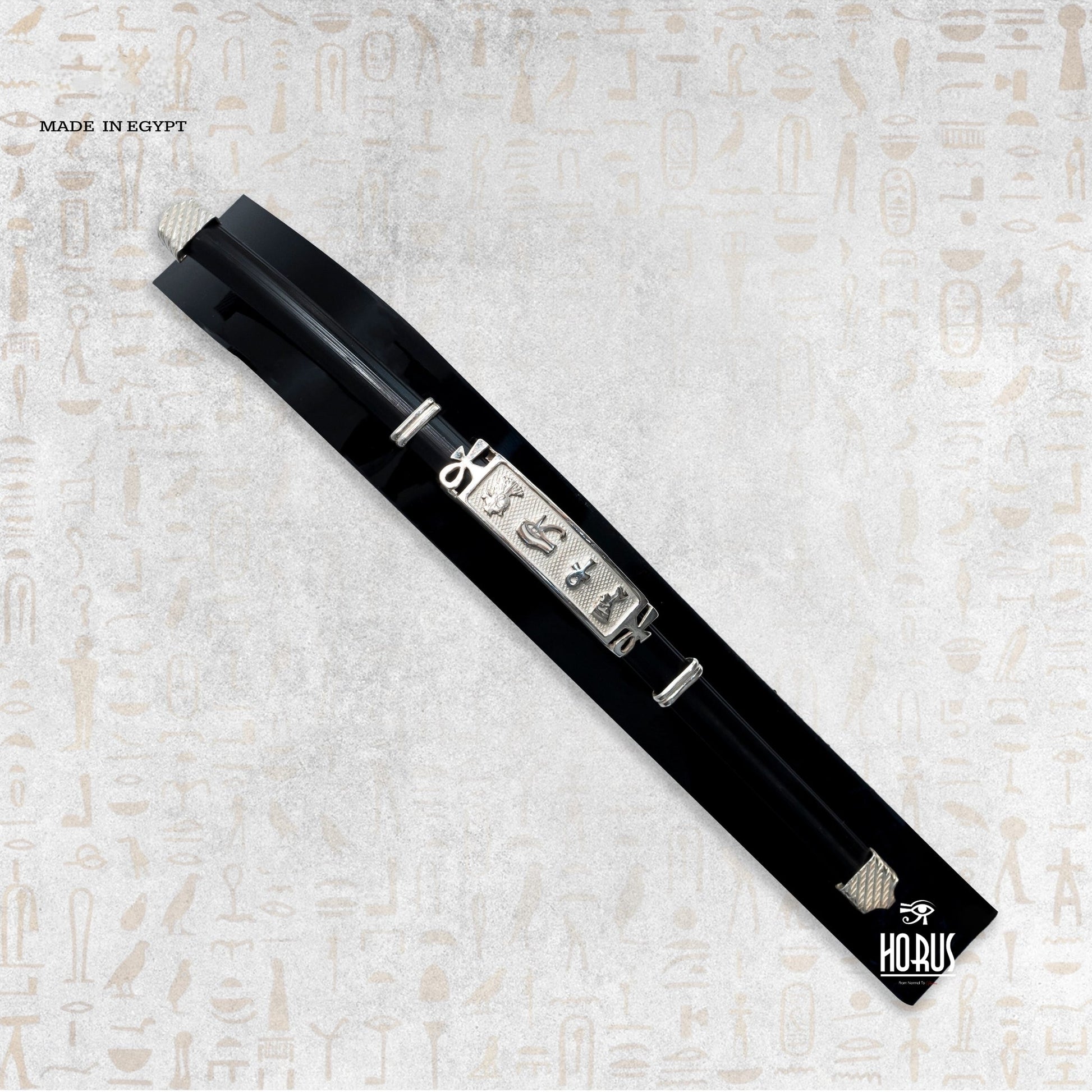 انسيال فضة مفتاح الحياه + جلد - Horus jewellery best salesHorus jewellery