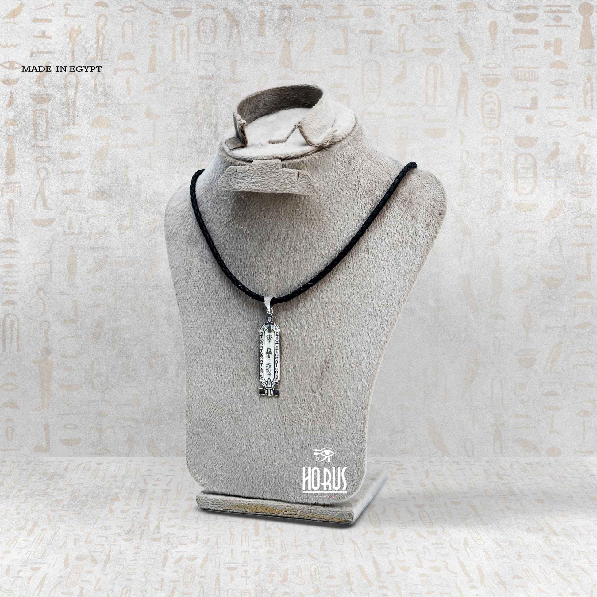خرطوشة مفتاح الحياه و زهرة اللوتس - Horus jewelleryCartochHorus jewellery