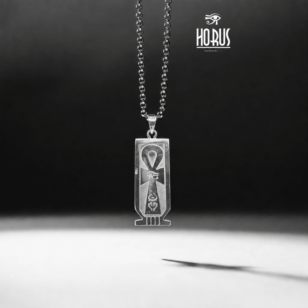 خرطوشه كلاسيك بمفتاح حياه من الضهر - Horus jewelleryCartochHorus jewellery