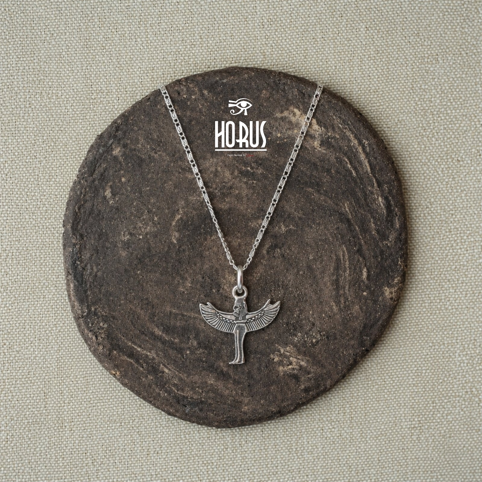 سلسلة فضة فرعونية بتعليقة إيزيس - Horus jewelleryNecklaceHorus jewellery