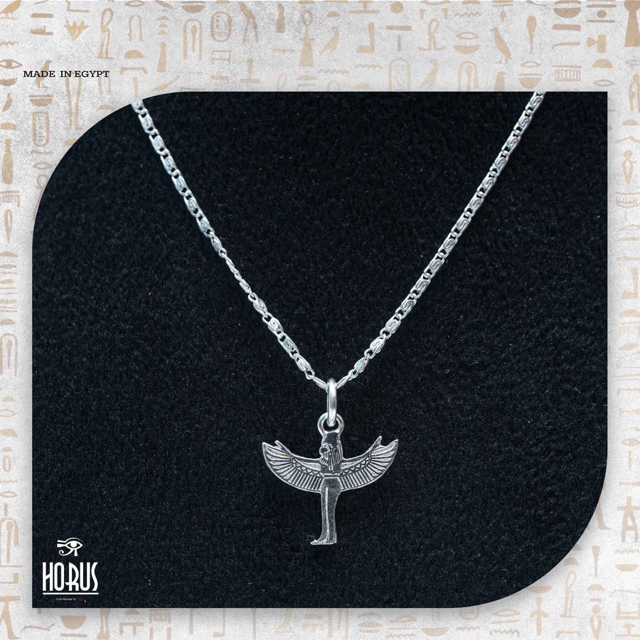 سلسلة فضة فرعونية بتعليقة إيزيس - Horus jewellery NecklaceHorus jewellery