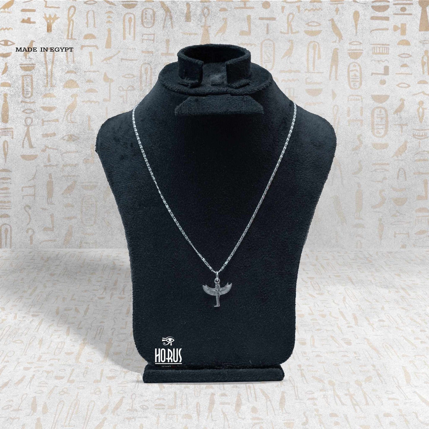 سلسلة فضة فرعونية بتعليقة إيزيس - Horus jewellery NecklaceHorus jewellery