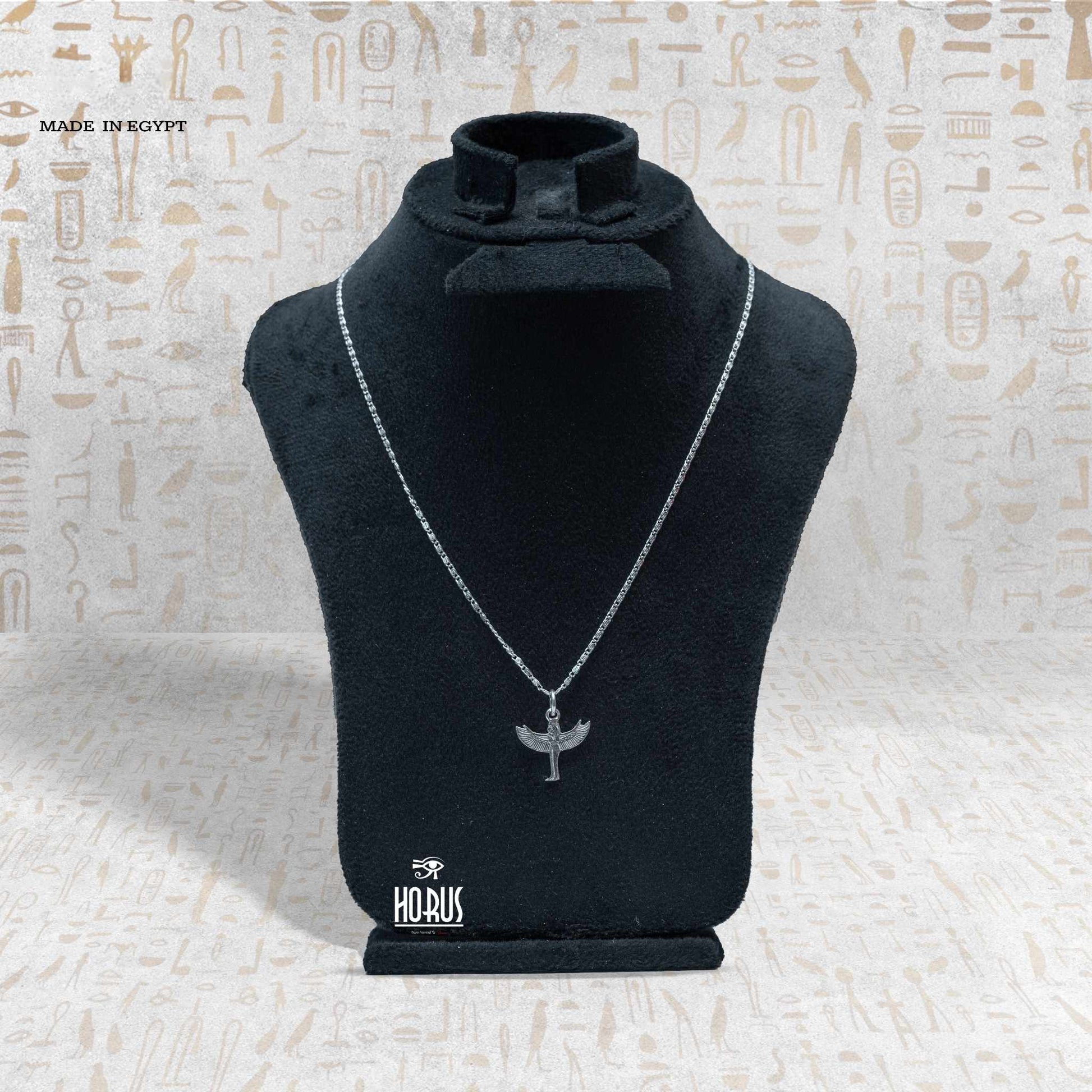 سلسلة فضة فرعونية بتعليقة إيزيس - Horus jewellery NecklaceHorus jewellery