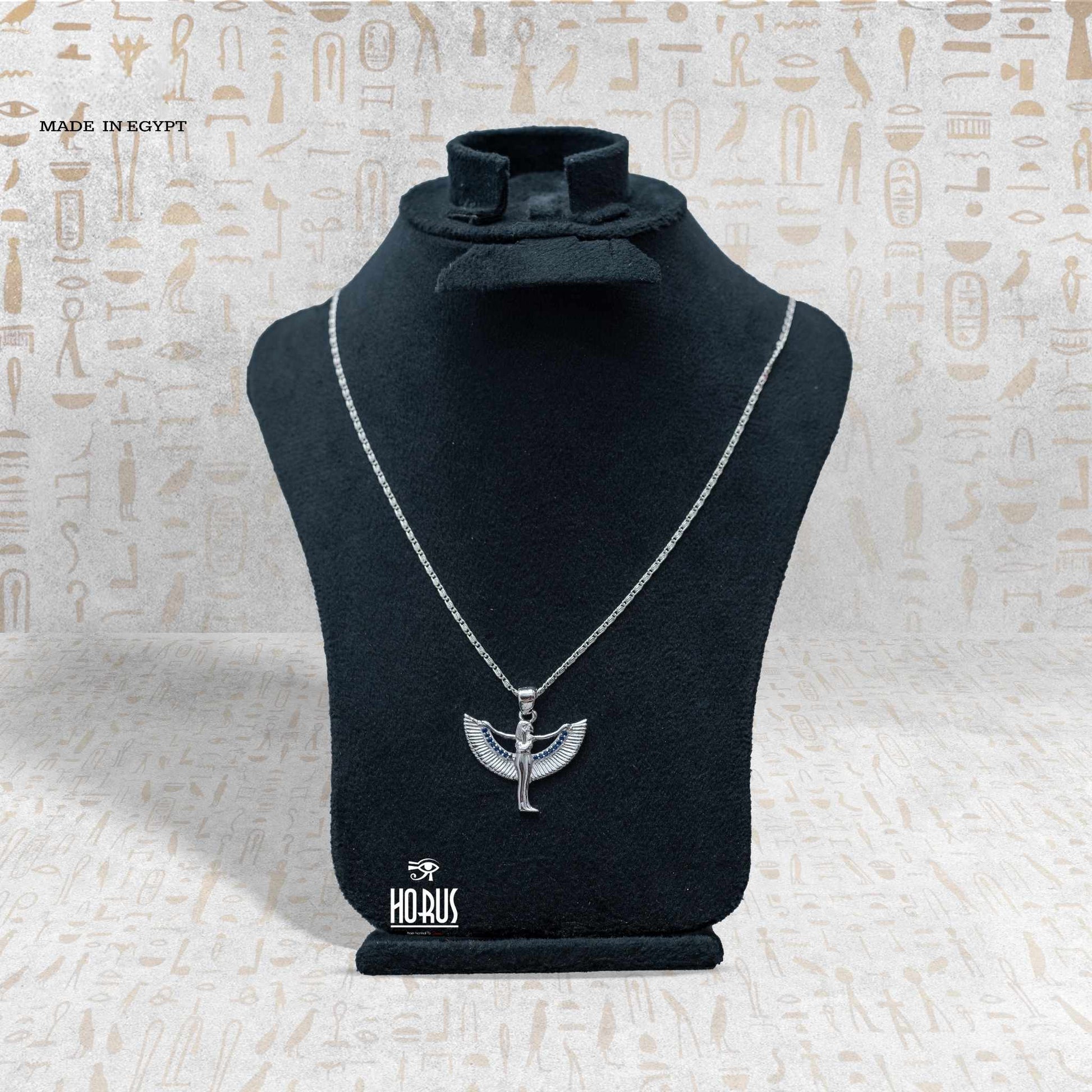 تعليقة الملكة إيزيس مطلية بالروديوم البلاتين - Horus jewellery NecklaceHorus jewellery