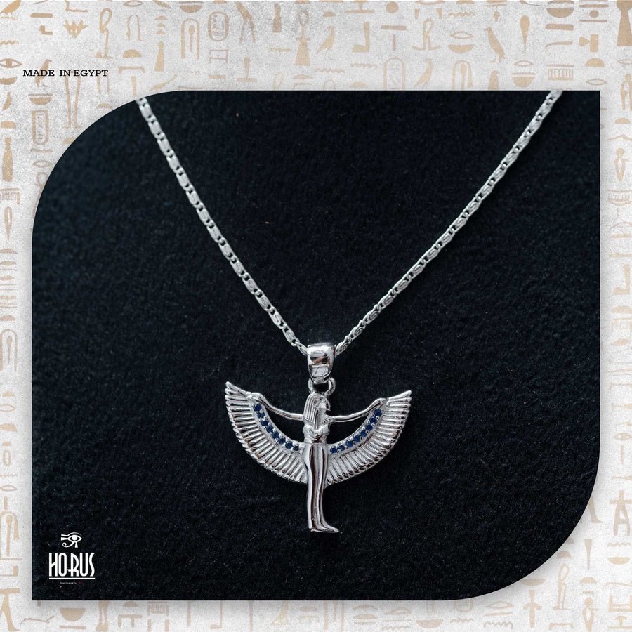 تعليقة الملكة إيزيس مطلية بالروديوم البلاتين - Horus jewellery NecklaceHorus jewellery