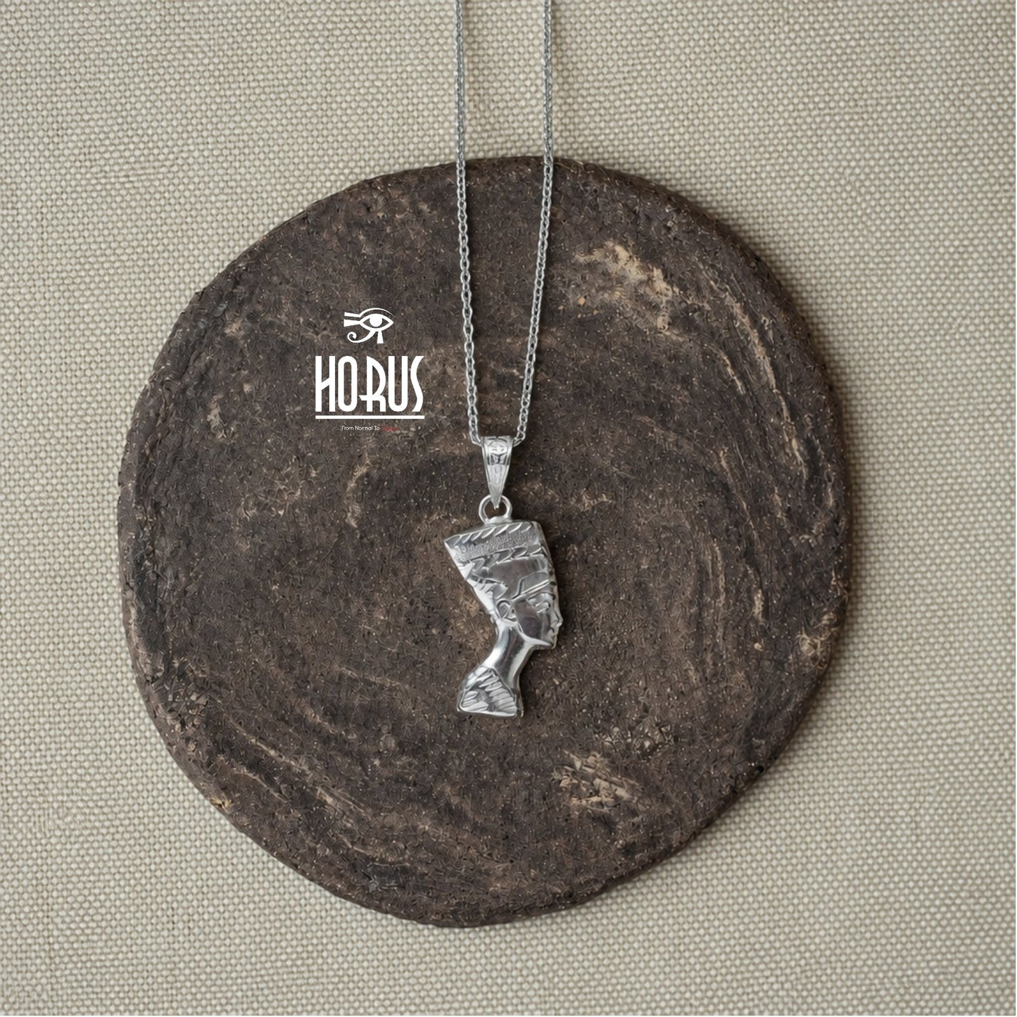 تعليقة فضة نفرتيتي أنيقة - Horus jewelleryNecklaceHorus jewellery
