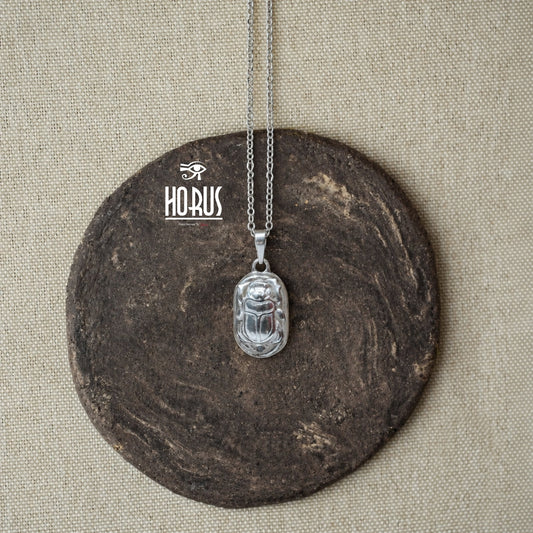 تعليقة جعران فرعوني فضة - Horus jewelleryNecklaceHorus jewellery