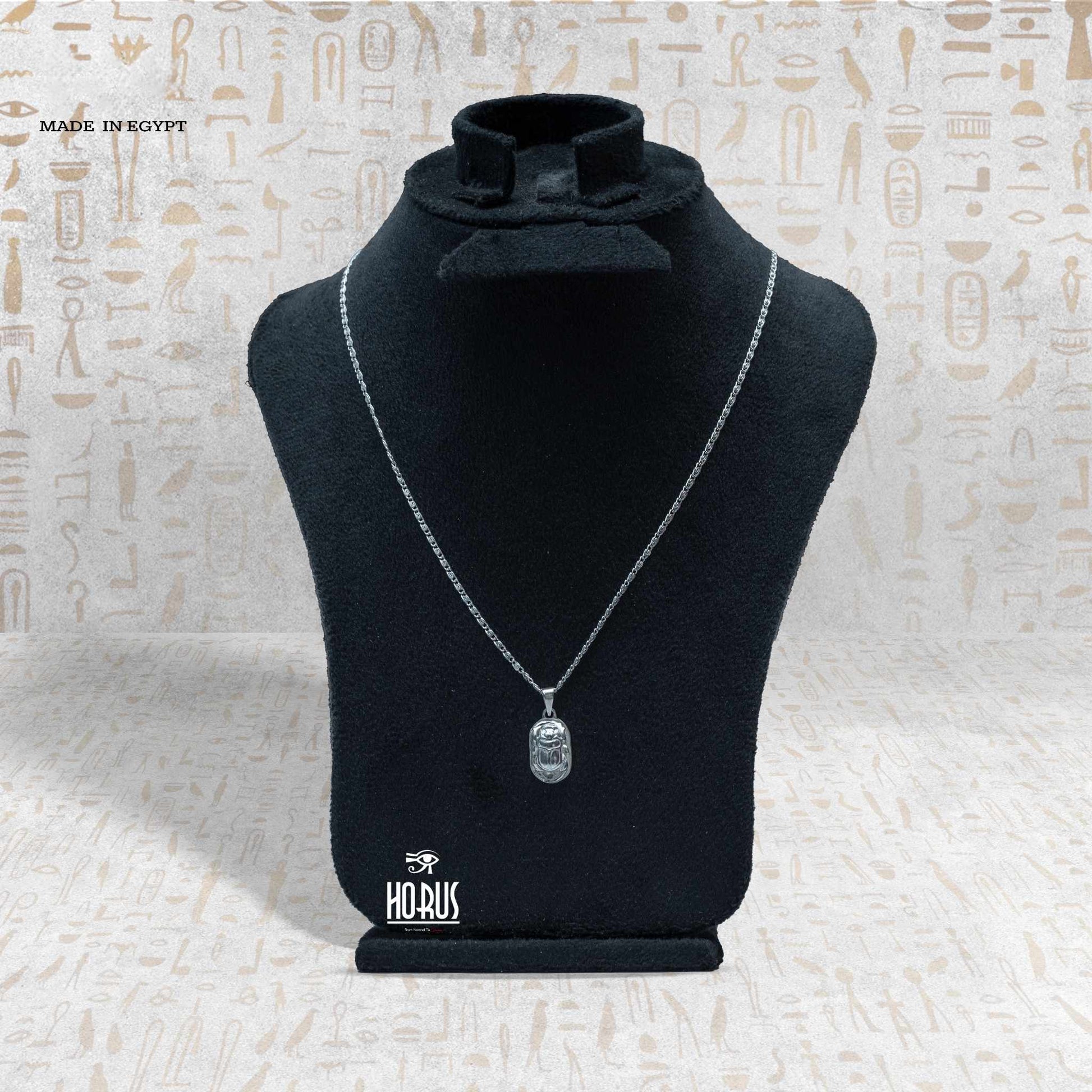 تعليقة جعران فرعوني فضة - Horus jewelleryNecklaceHorus jewellery