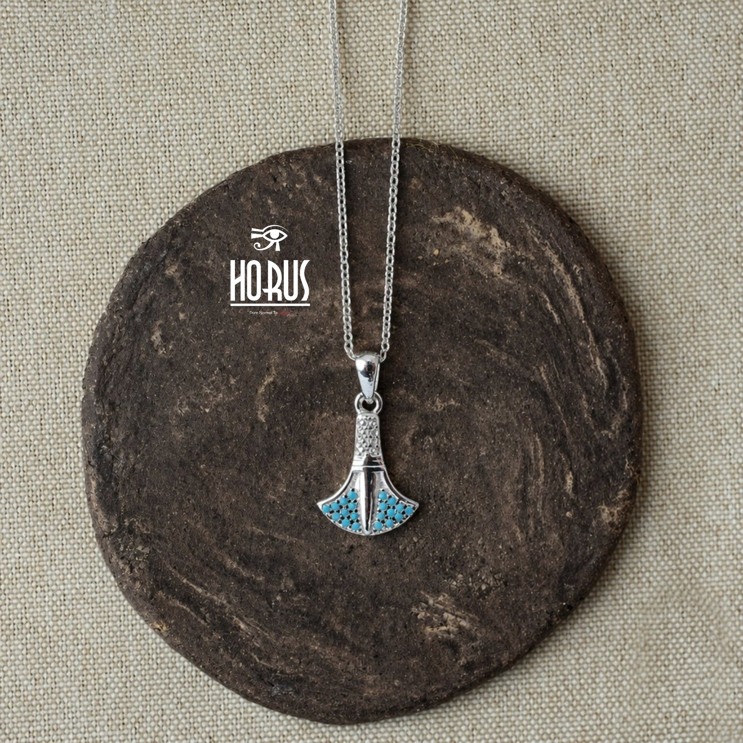 تعليقة زهرة اللوتس فضة مطليه روديوم بلاتين– رمز فرعوني للنقاء والتجدد - Horus jewelleryNecklaceHorus jewellery