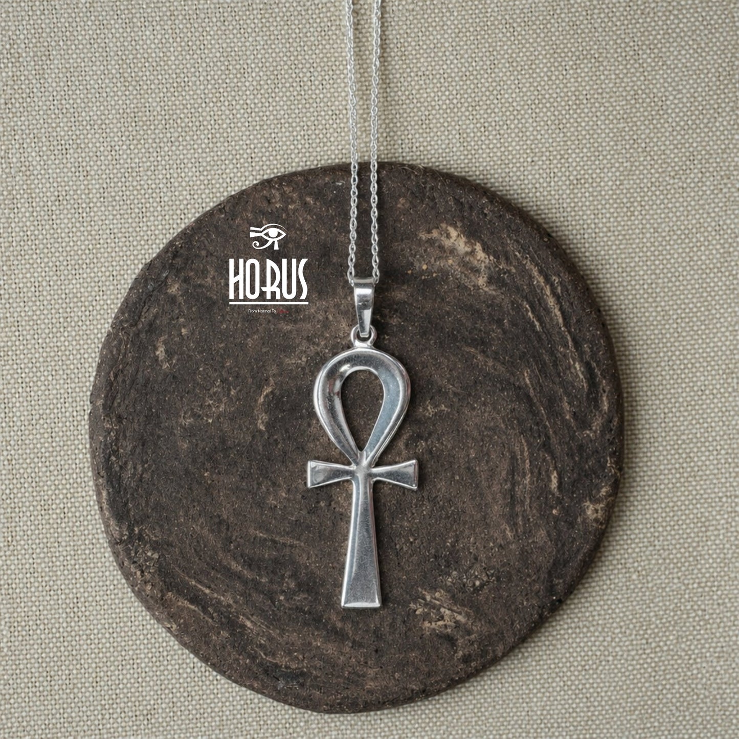 تعليقه فضة بتصميم مفتاح الحياة - Horus jewelleryNecklaceHorus jewellery